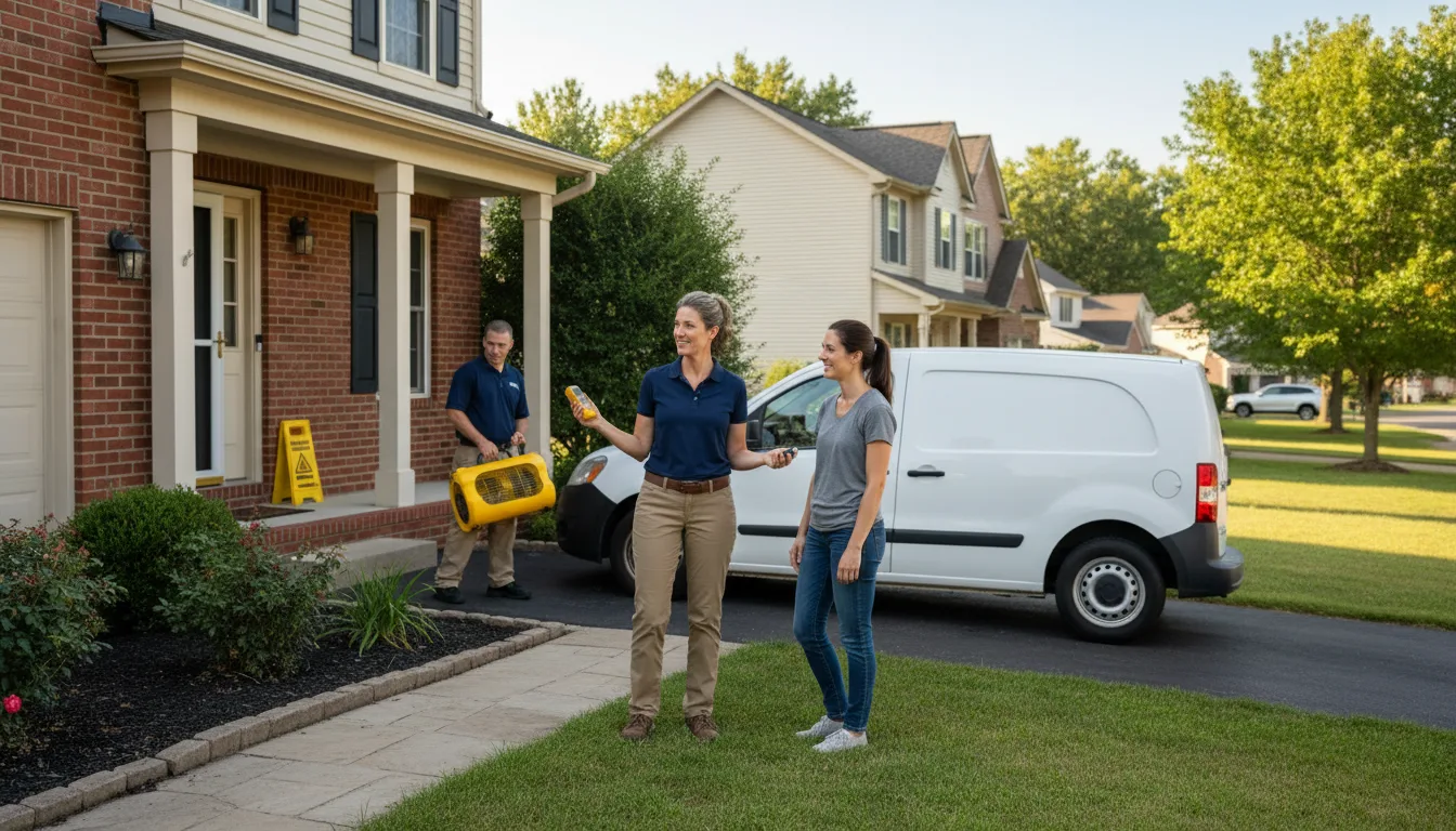 Residential water damage restoration in Oak Vale, MS